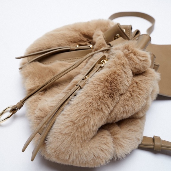 ZARA BNWT Faux Fur Backpack - Picture 5 of 6